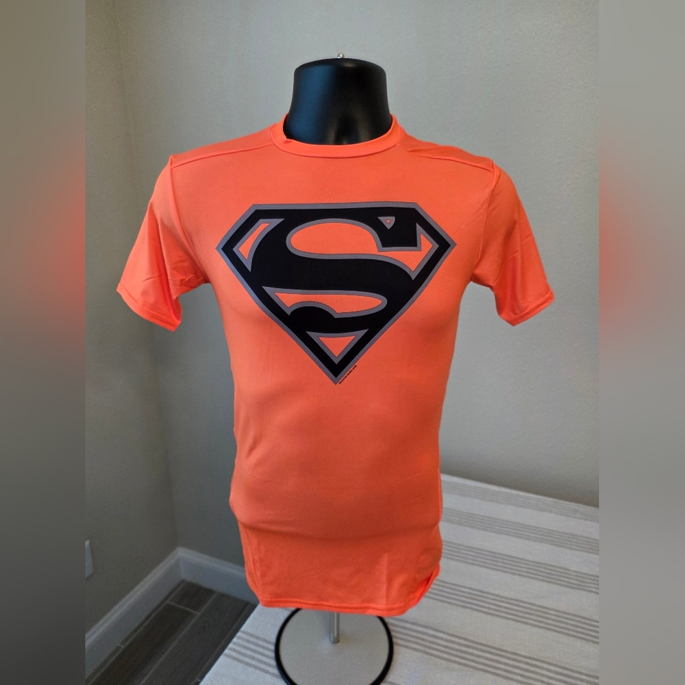 Under Armour Orange Superman Compression Shirt